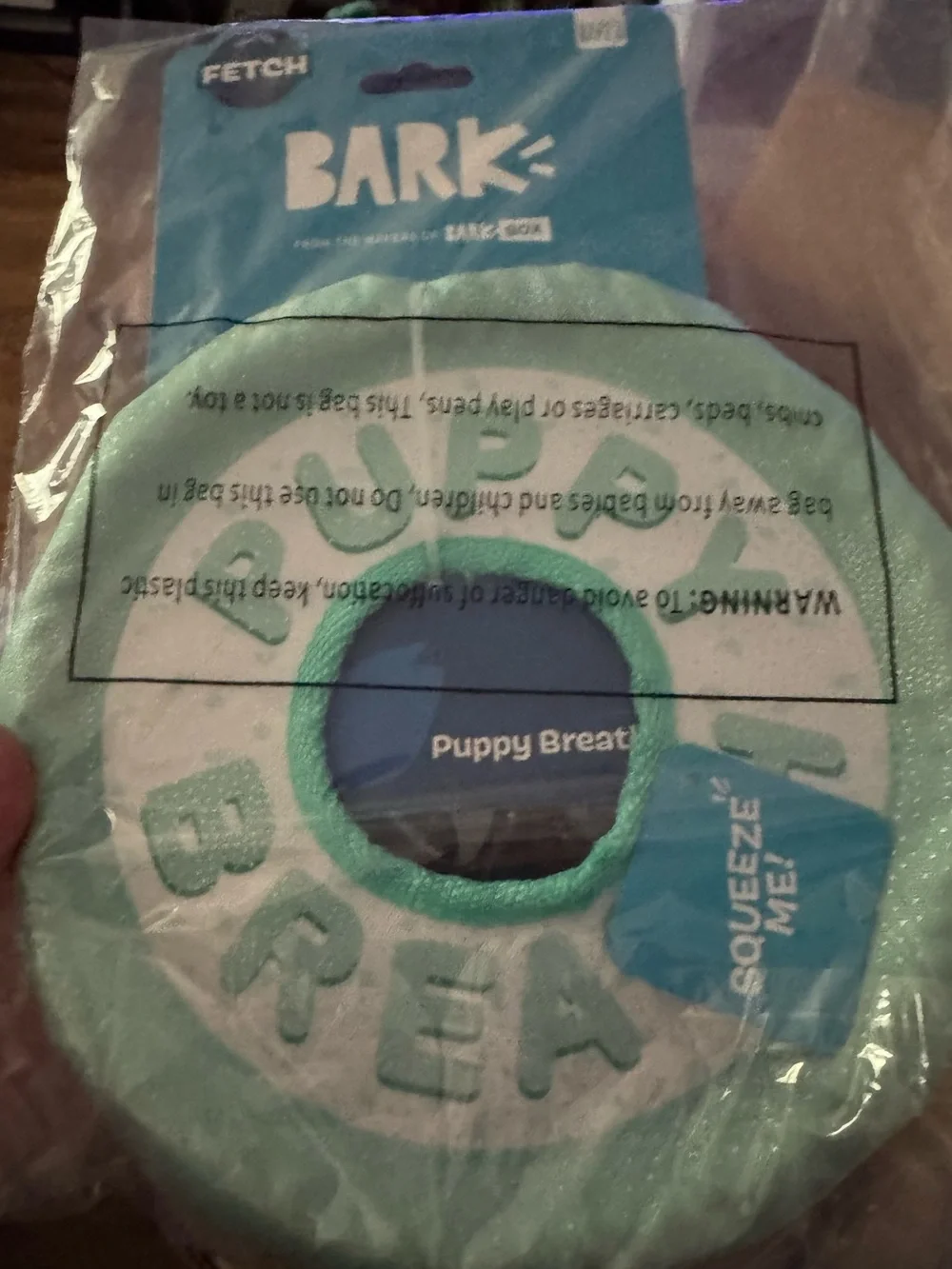 Bark Box maximum zoomies puppy breath mint frisbee dog toy NEW